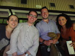 Rachel, Chris, Trevor and Becky in the North Stand of Old Trafford
