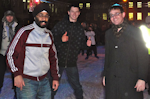 Kulveer, Tom and Chris on the Spinningfields ice rink
